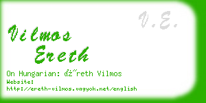 vilmos ereth business card